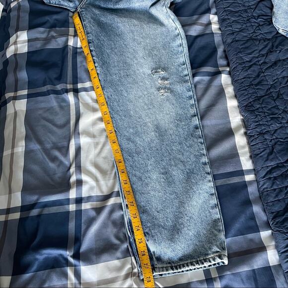 Betro Simone High Waist Straight Leg Button Fly Rip Knee Jean Women Size 31 New! - Picture 7 of 10